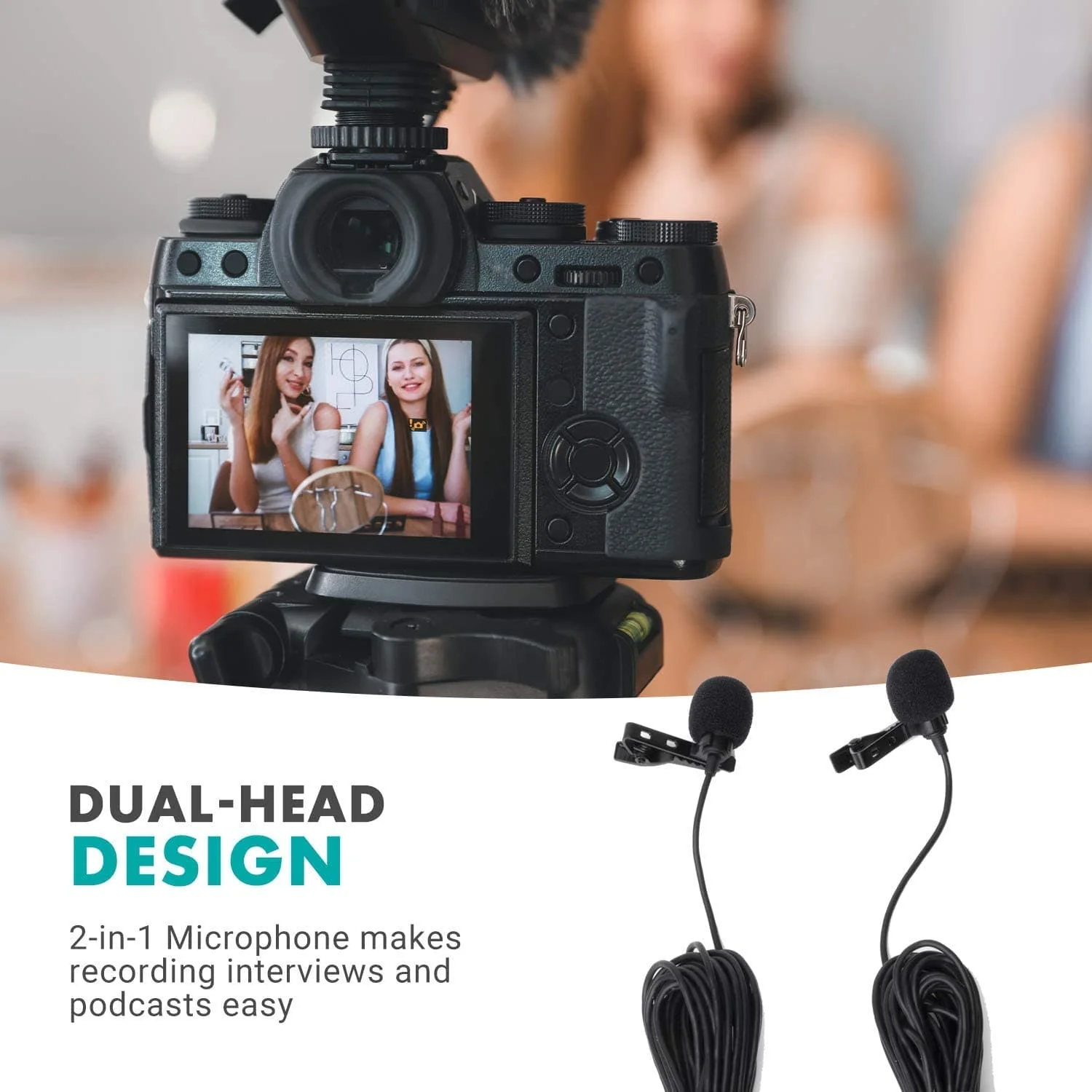 uLav-DUO | Dual Omnidirectional Clip-on Microphone with USB-C | Movo - Image 4