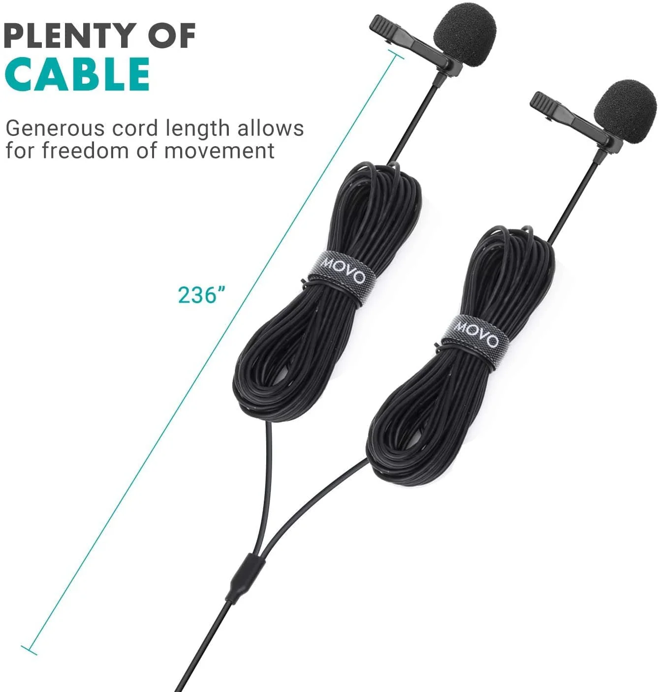 uLav-DUO | Dual Omnidirectional Clip-on Microphone with USB-C | Movo - Image 5