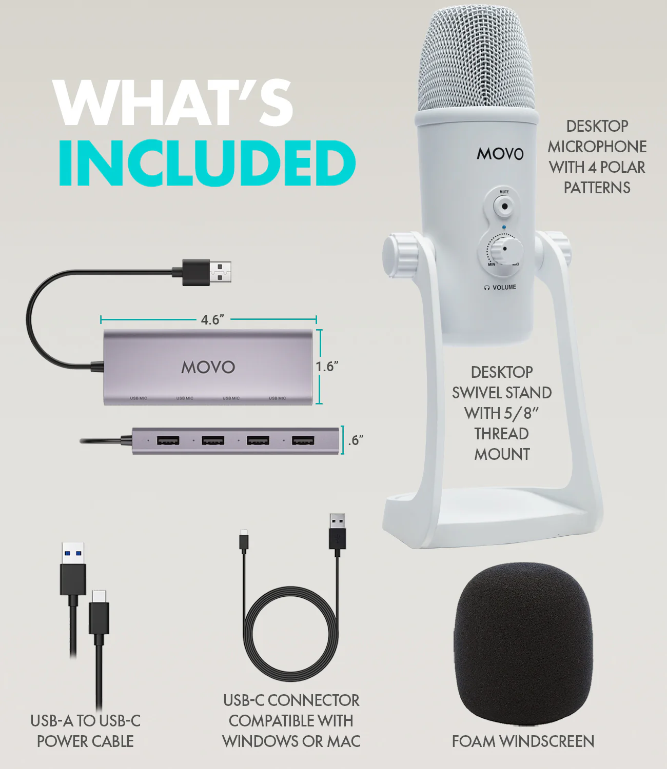 UMX-1+UM700 | USB Podcast Microphone Bundle | Movo - Image 17