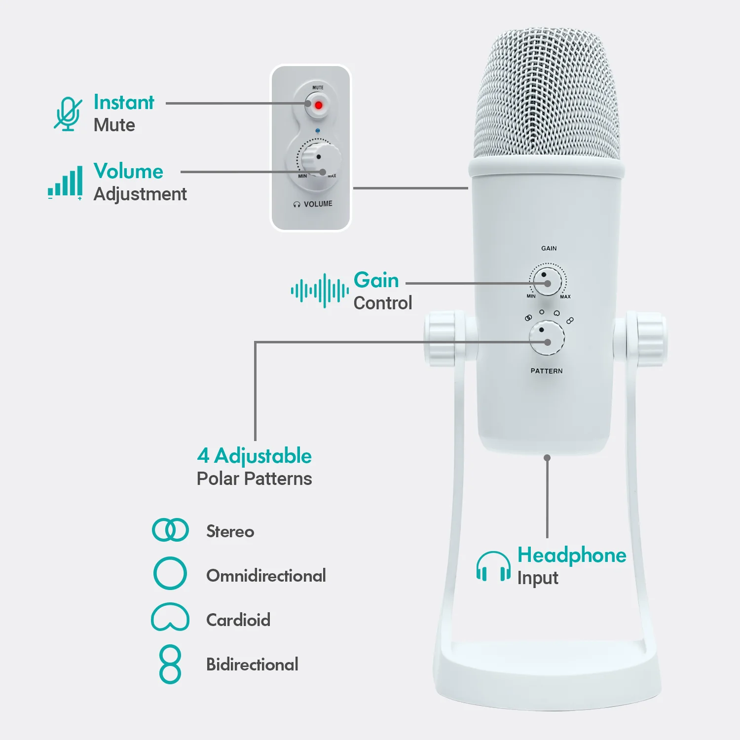 UMX-1+UM700 | USB Podcast Microphone Bundle | Movo - Image 4