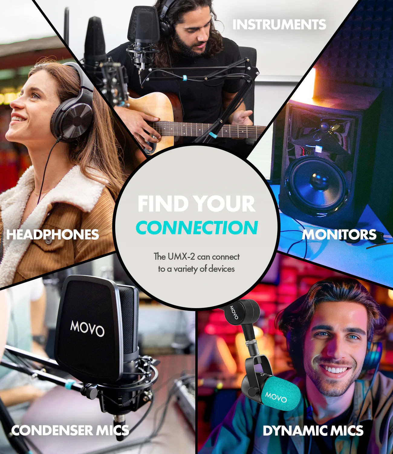 UMX-2 | 4-Channel USB/USB-C Audio Interface | Movo - Image 7