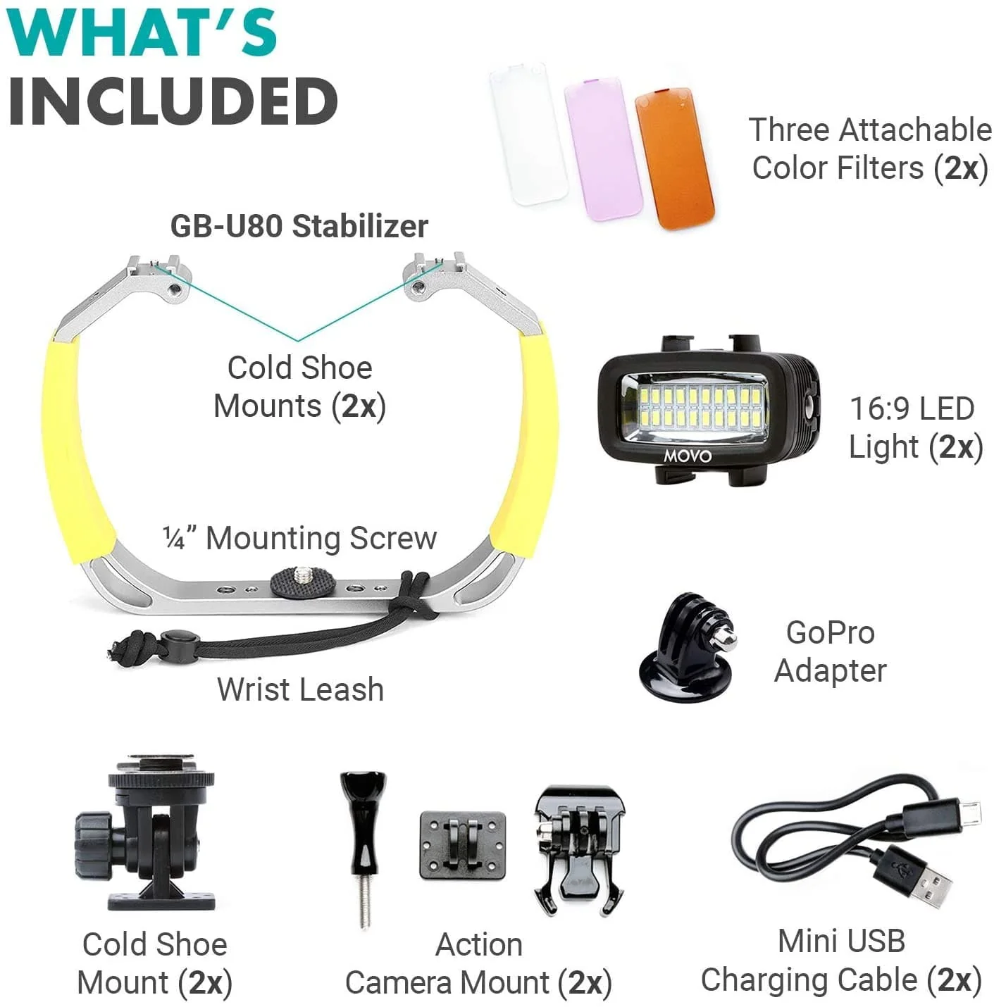 DiverRig1 | XL Underwater Camera Rig | Movo - Image 2