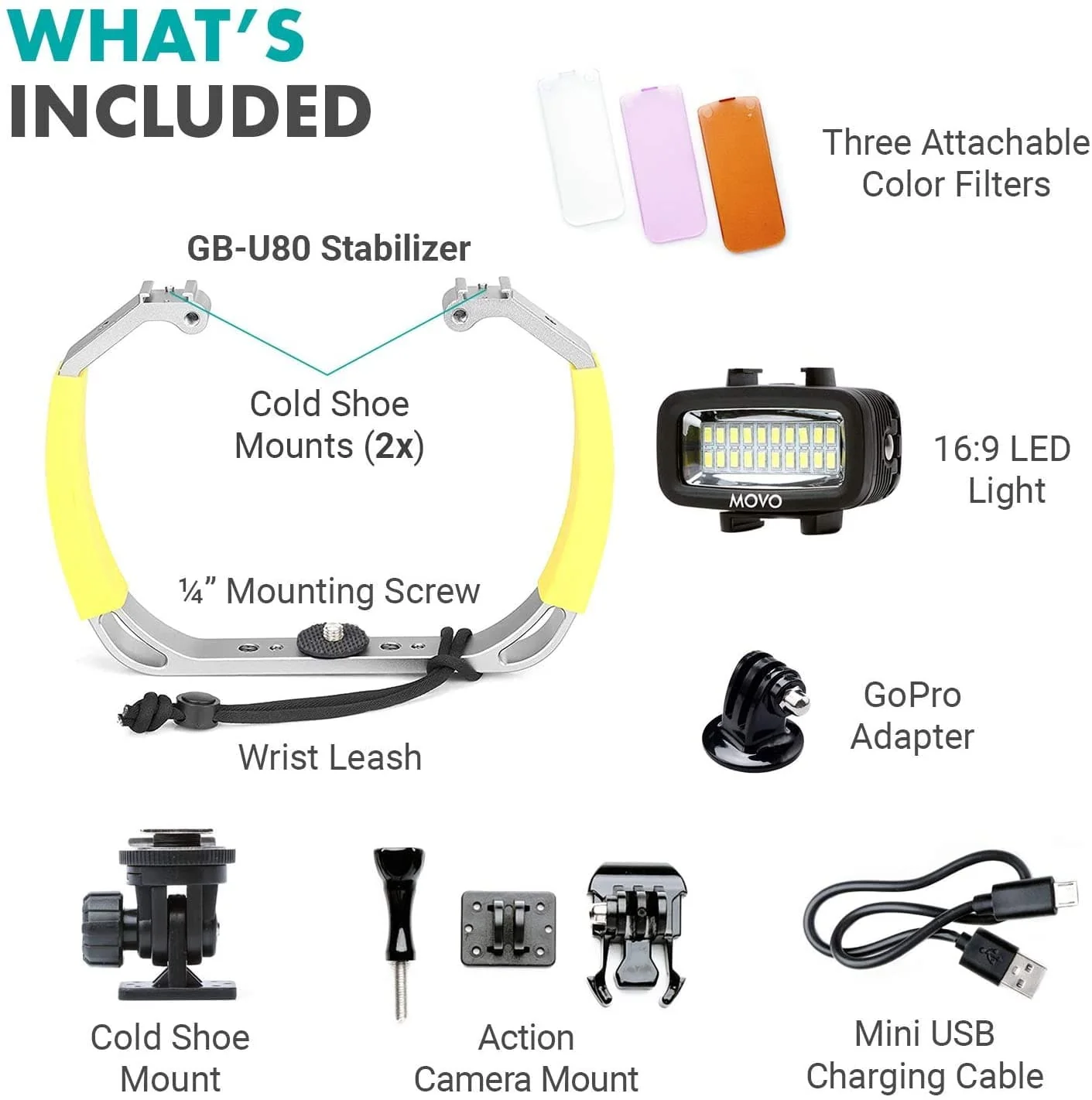 DiveRig2 | GoPro Scuba Light | Movo - Image 2