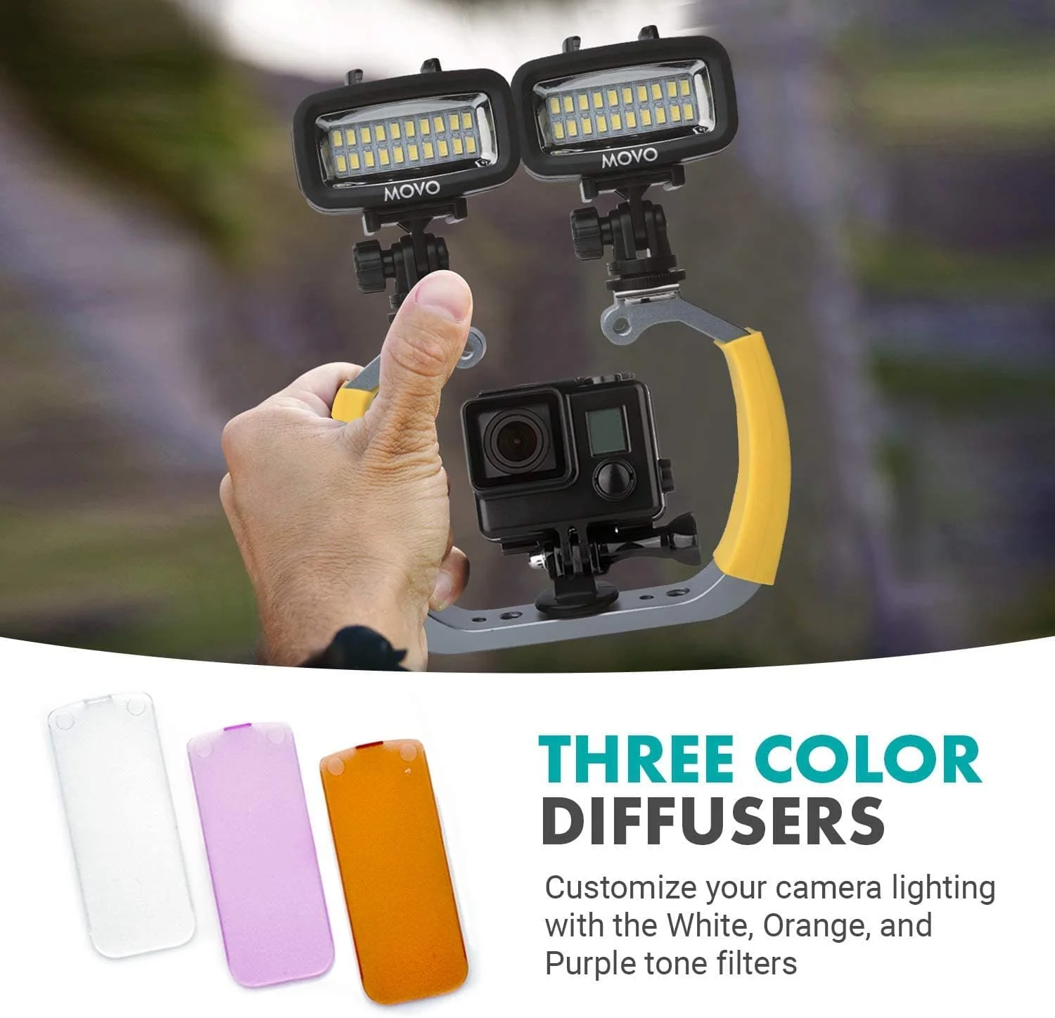 DiveRig3 | Waterproof GoPro Scuba Lights | Movo - Image 8
