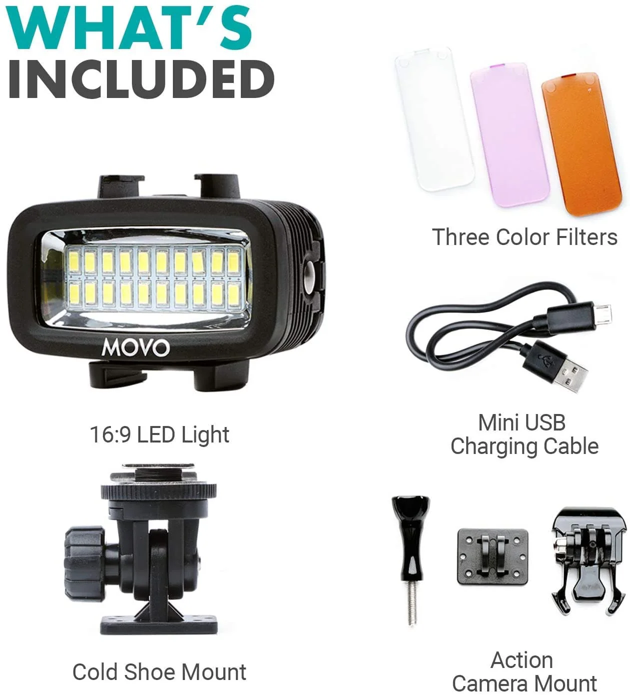 LED-WP | Underwater High-Power LED Video Light | Movo - Image 2