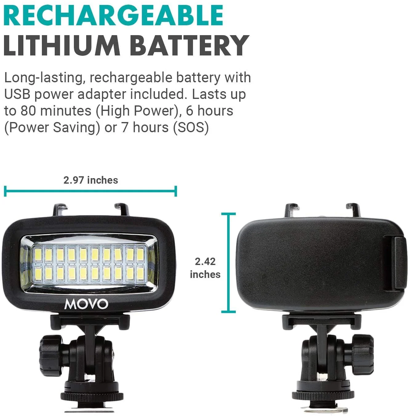 LED-WP | Underwater High-Power LED Video Light | Movo - Image 4