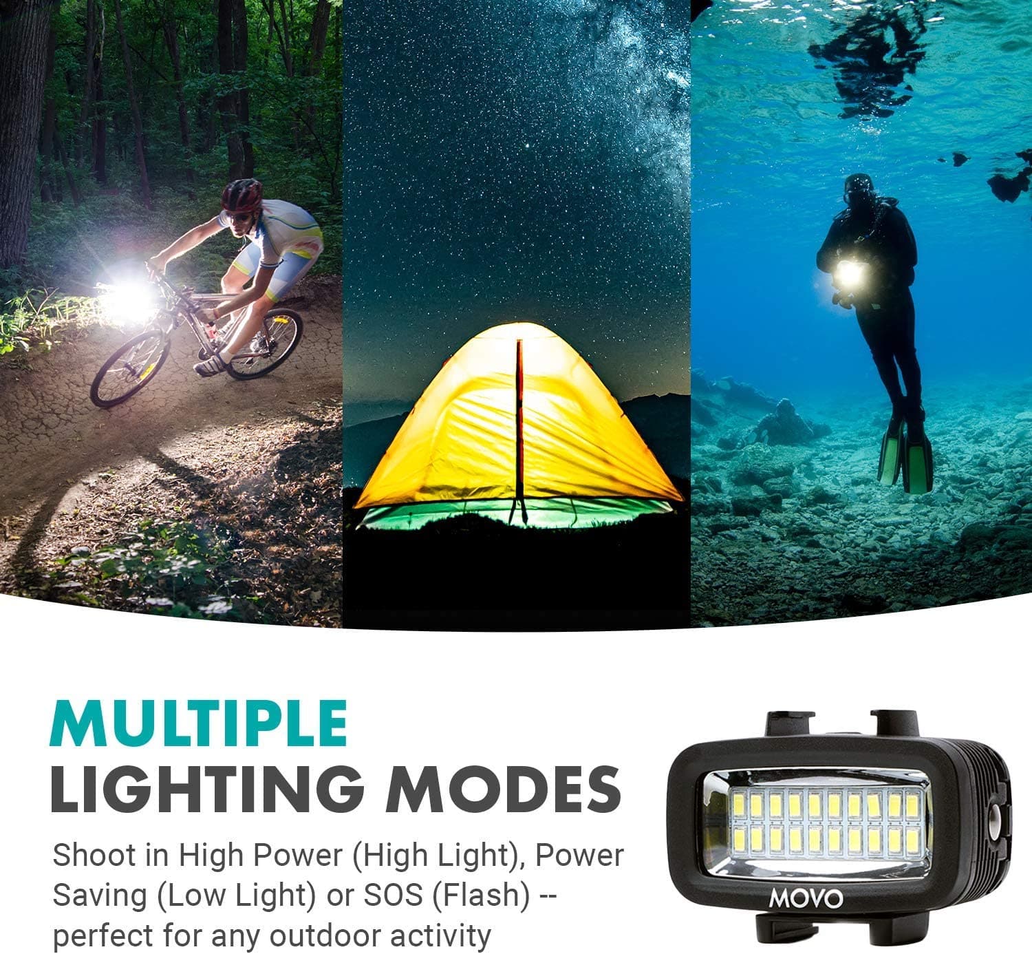LED-WP | Underwater High-Power LED Video Light | Movo - Image 5
