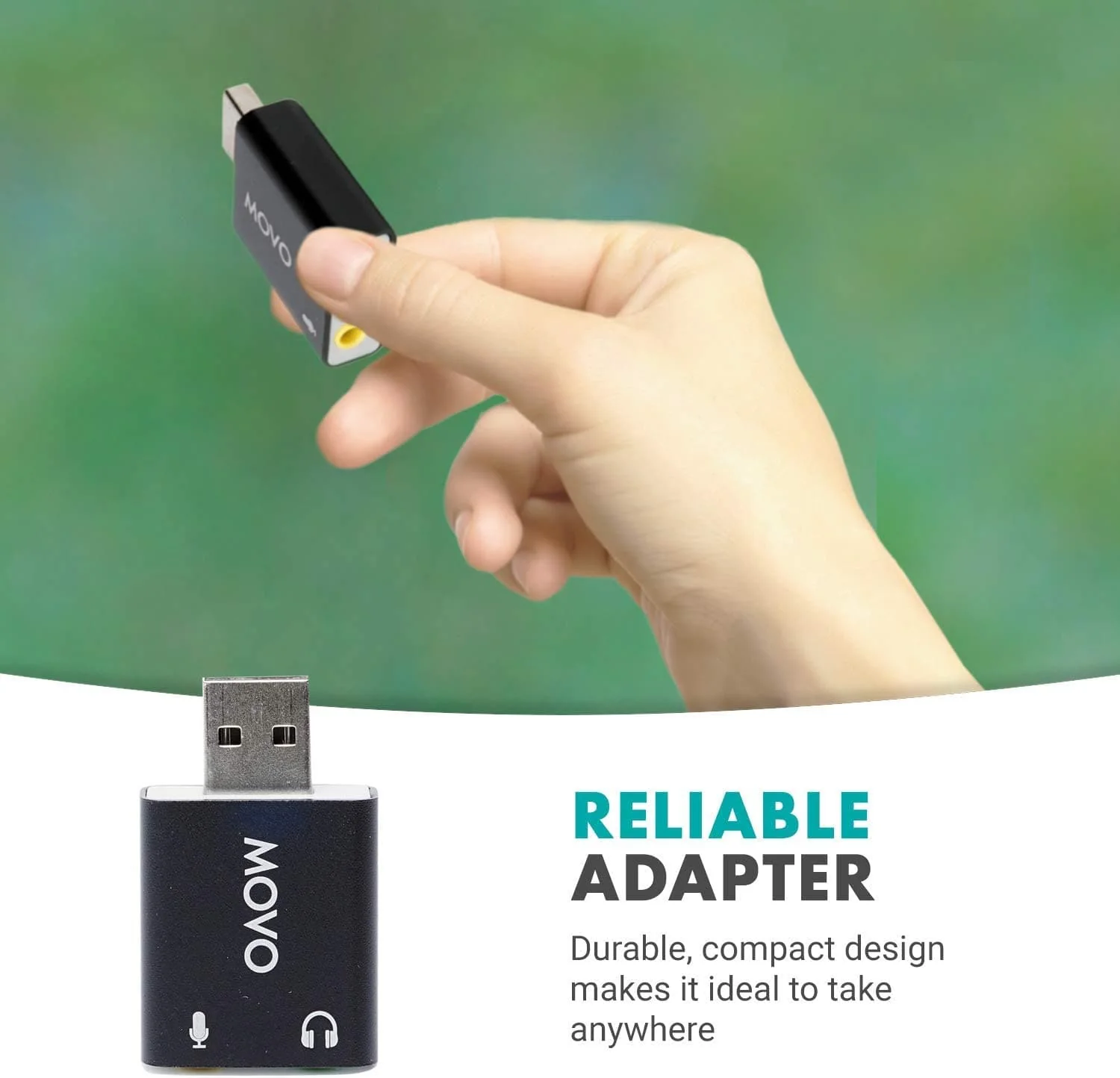USB-AC | USB Sound Card Adapter for PC & Mac | Movo - Image 7