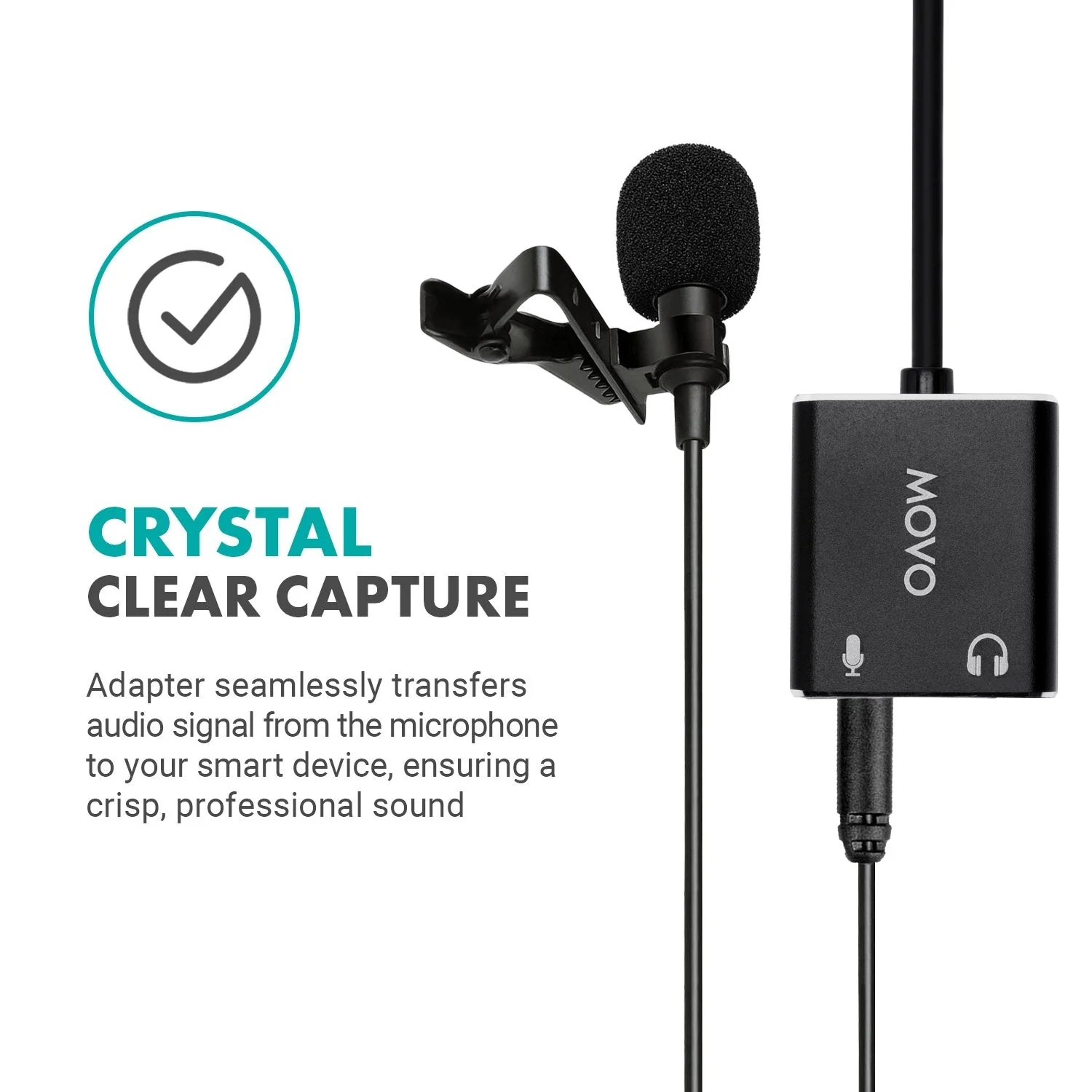 USBC-AC2 | TRS Microphone to USB-C Stereo Audio Sound Card | Movo - Image 5
