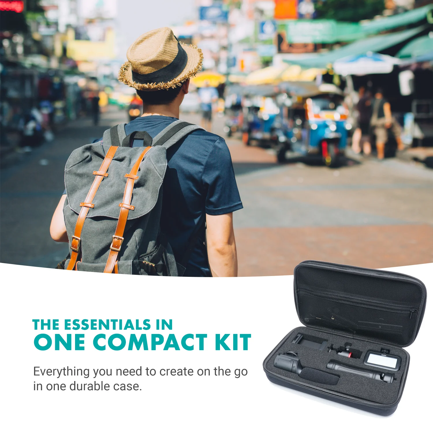 UVlogger+MV-T5-IP | Smartphone Vlogging Kit with Fullsize Tripod | Movo - Image 2