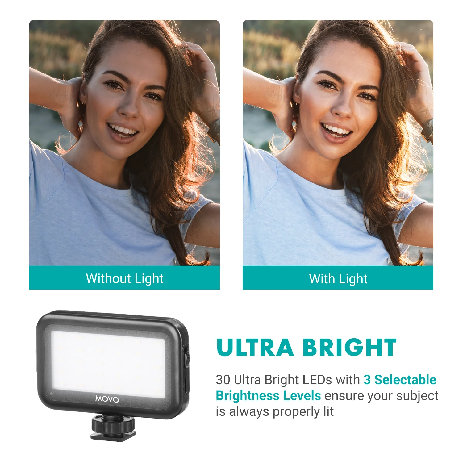 UVlogger+MV-T5-IP | Smartphone Vlogging Kit with Fullsize Tripod | Movo - Image 5