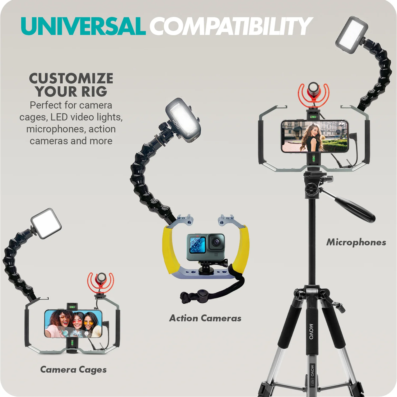 UWA-8 | Flexible Mounting Arm for Underwater Lights | Movo - Image 3