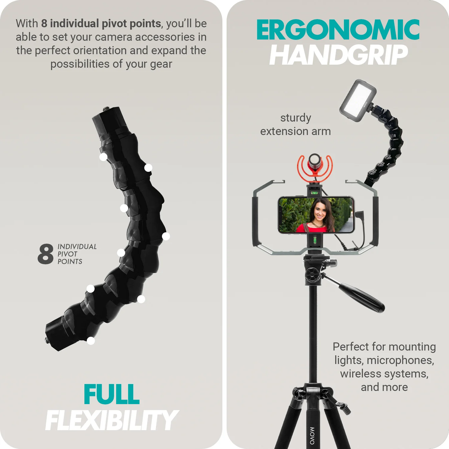 UWA-8 | Flexible Mounting Arm for Underwater Lights | Movo - Image 4