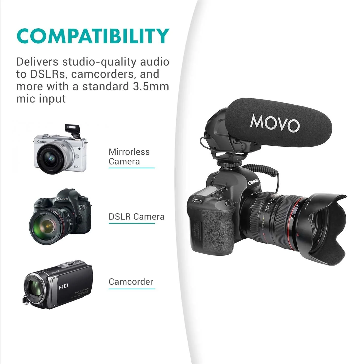 VXR3031 | Camera Mounted Supercardioid Microphone | Movo - Image 3