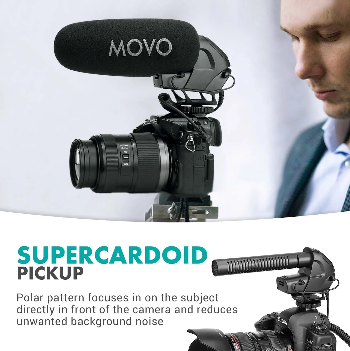 VXR3031 | Camera Mounted Supercardioid Microphone | Movo - Image 4