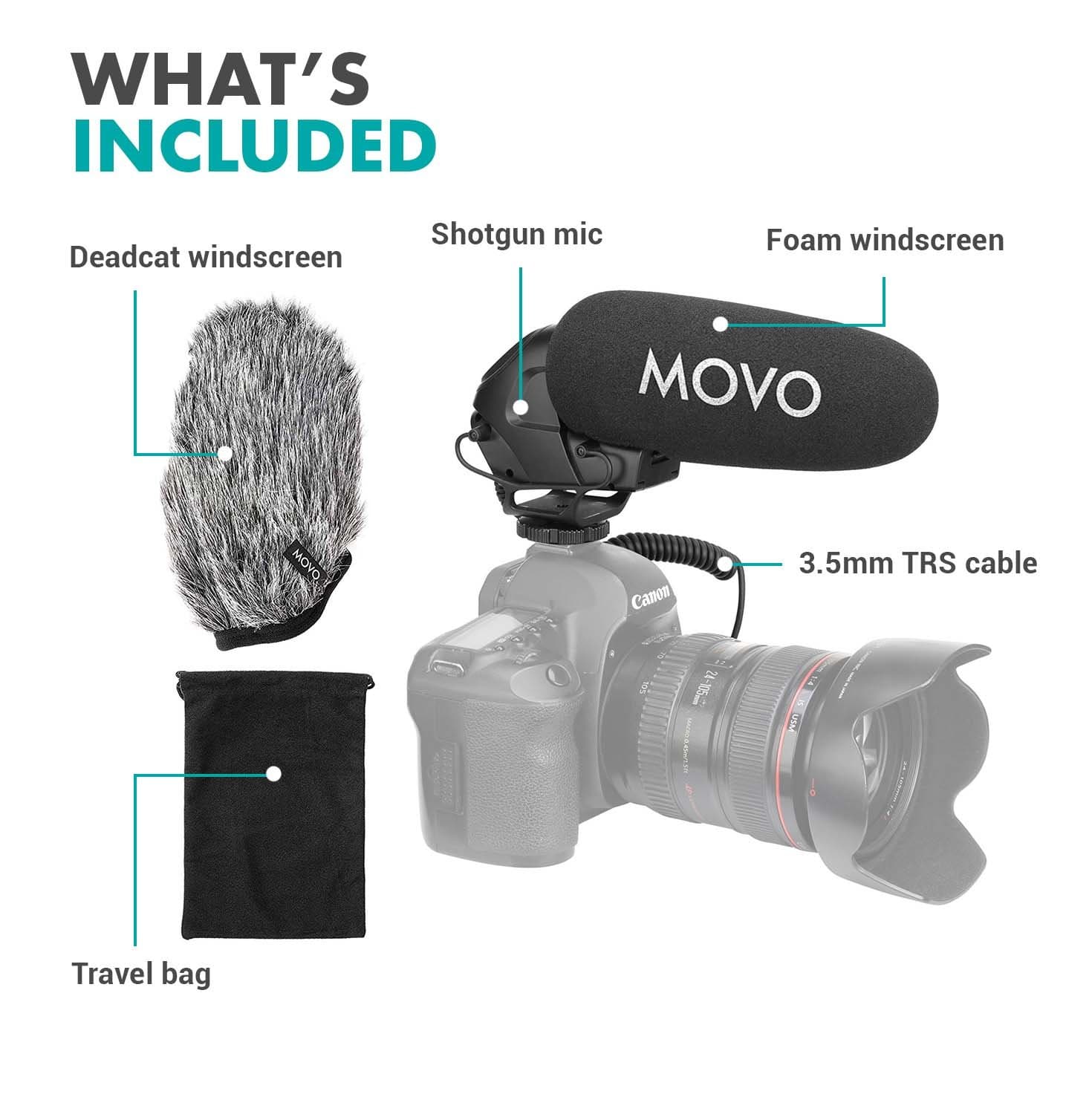 VXR3031 | Camera Mounted Supercardioid Microphone | Movo - Image 7