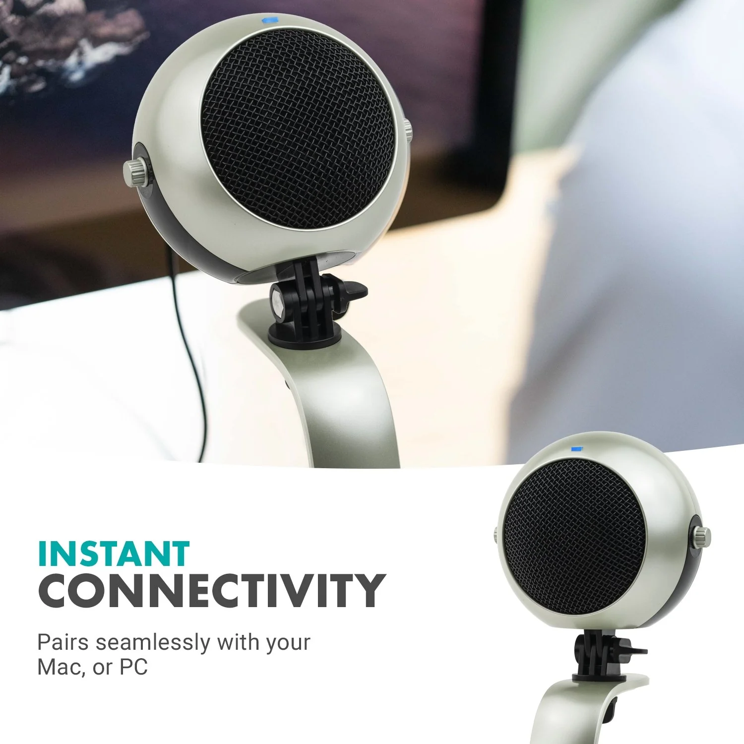 Webmic-S | USB Microphone in Silver | Movo - Image 5