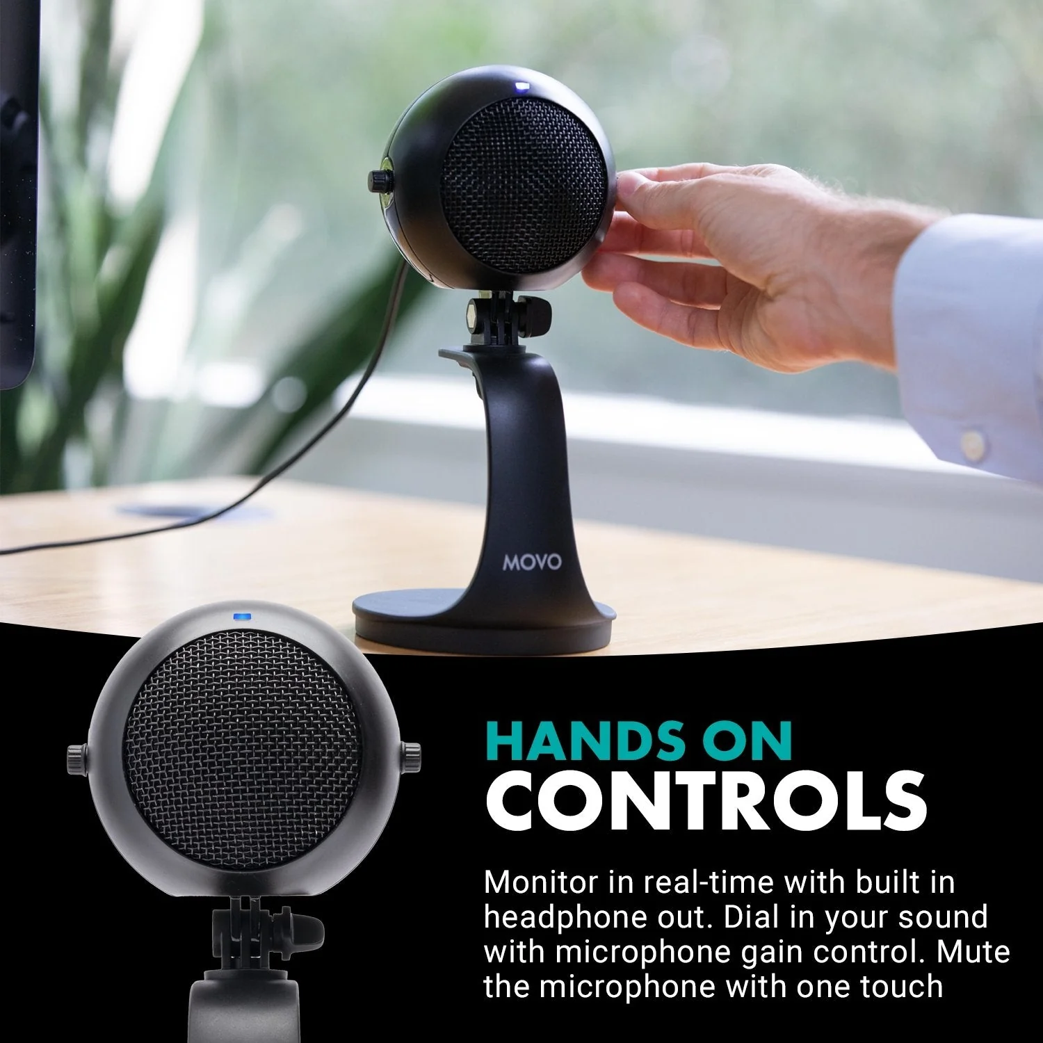 WebMic | USB Microphone with Desktop Stand | Movo - Image 4