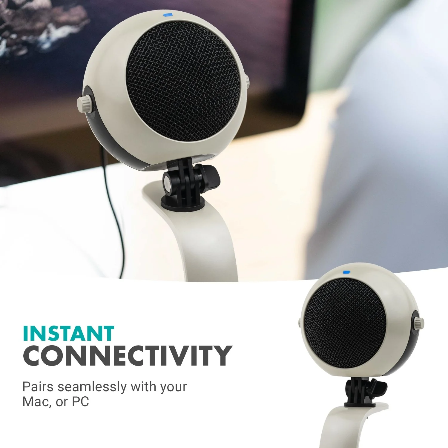 Webmic-W | USB Microphone in White | Movo - Image 6
