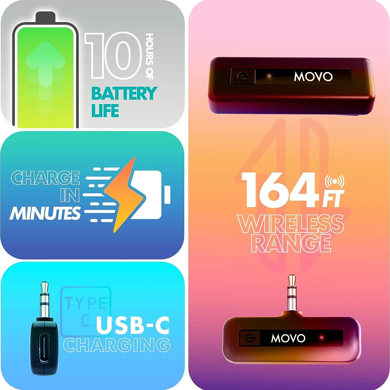 Wireless Mini | Wireless Lavalier Microphone System for Camera | Movo - Image 5