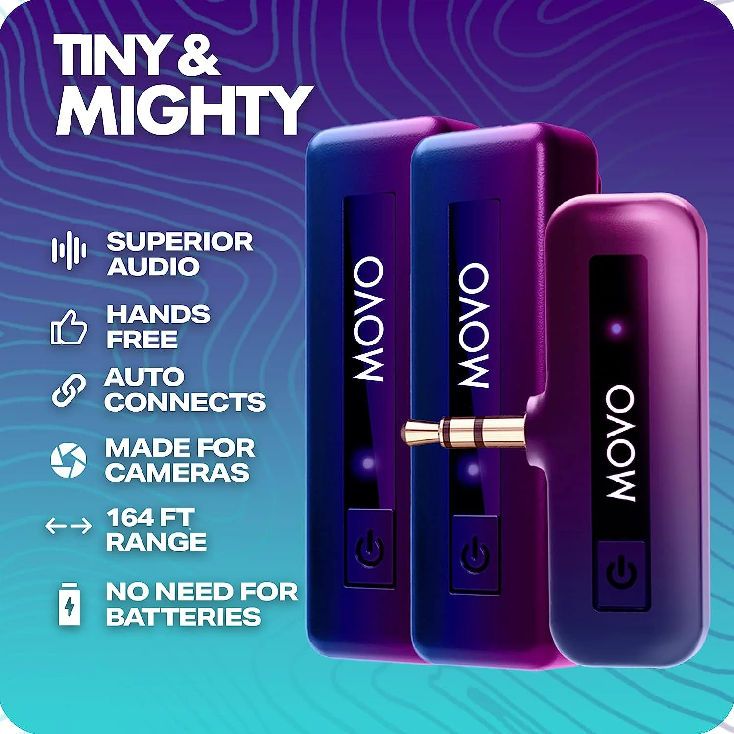 Wireless Mini DUO | Dual-Channel Wireless Microphone System for Camera | Movo - Image 3