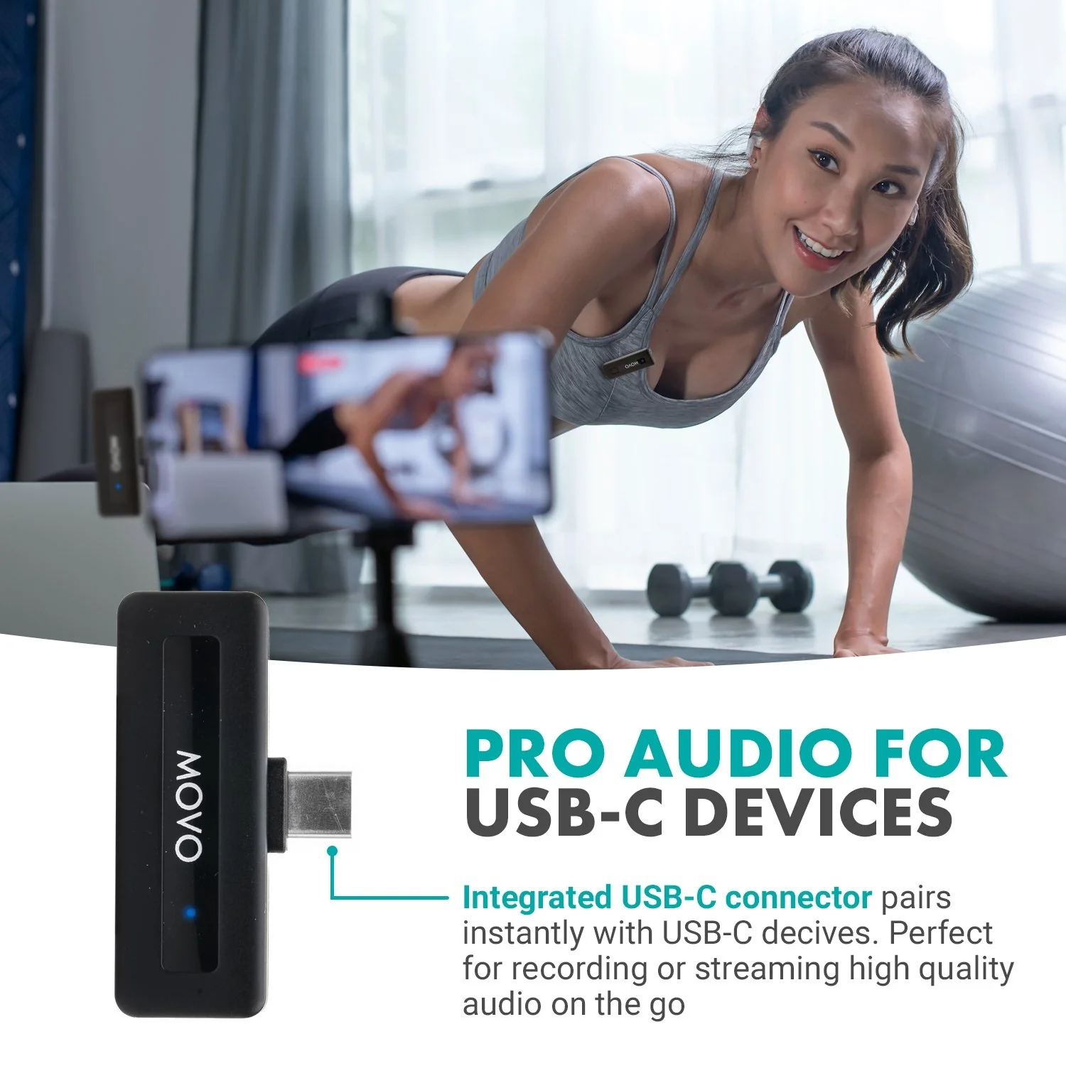 Wireless Mini UC | Wireless Lavalier Microphone System for Android | Movo - Image 4