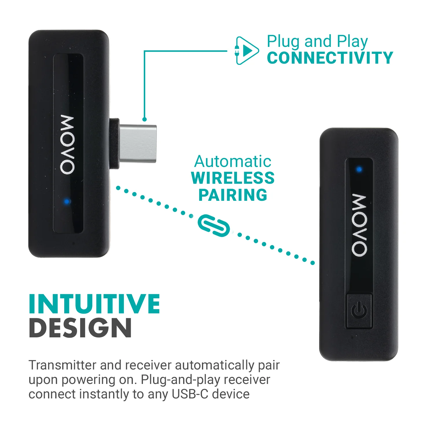 Wireless Mini UC DUO-IP | Dual USB-C Wireless Mic for iPhone 15 | Movo - Image 7