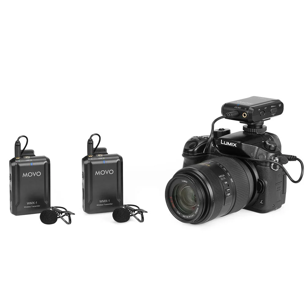 WMX-1-Duo | Dual Universal Wireless Lavalier Microphone System | Movo - Image 3