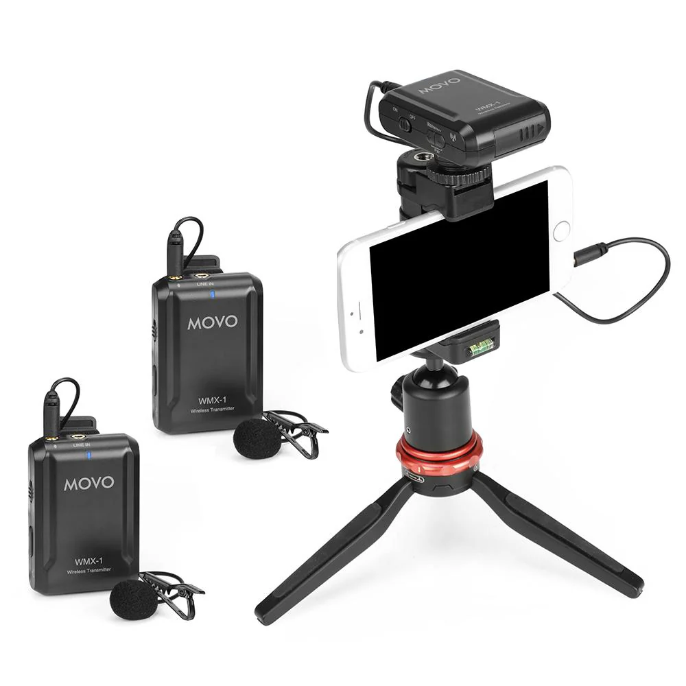 WMX-1-Duo | Dual Universal Wireless Lavalier Microphone System | Movo - Image 4