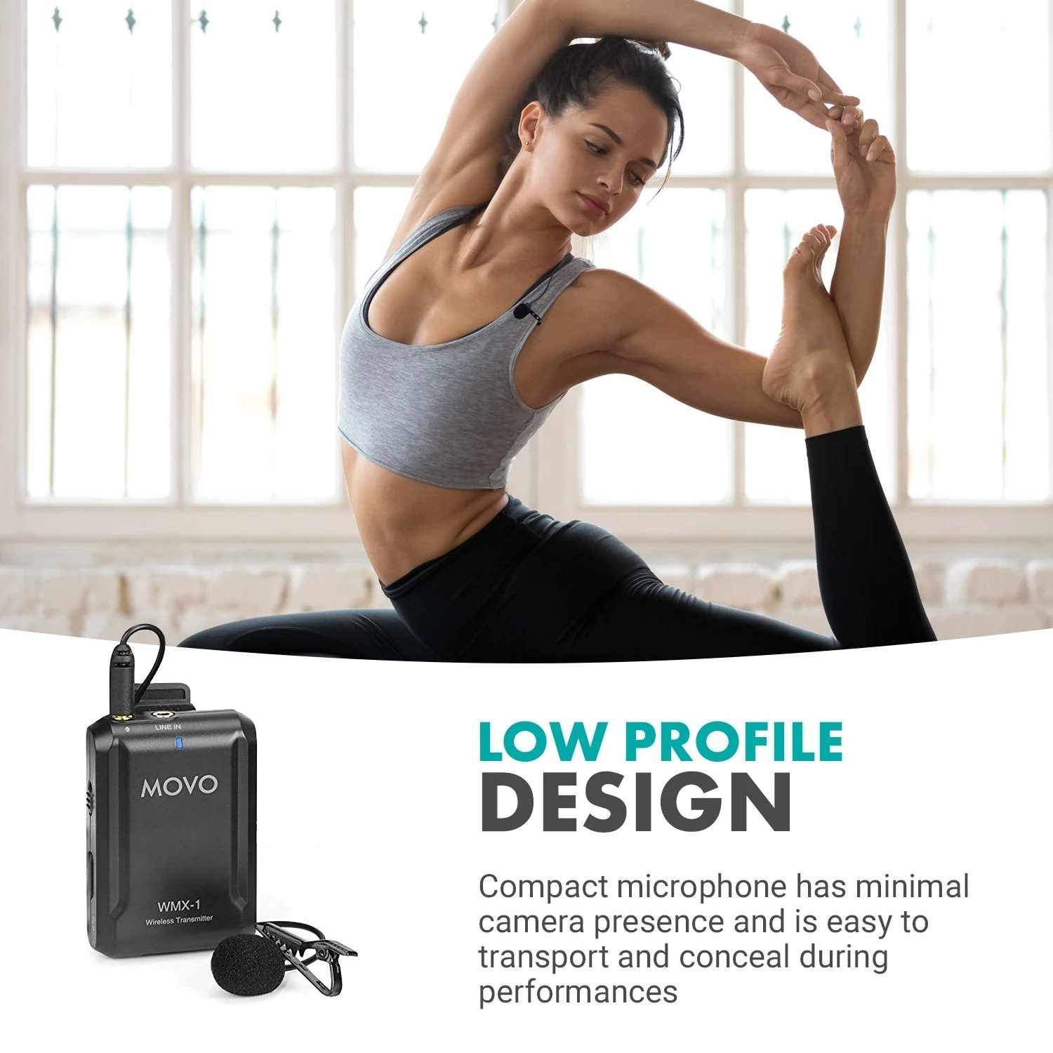 WMX-1-TX | Wireless Transmitter W/ Lav Microphone | Movo - Image 4