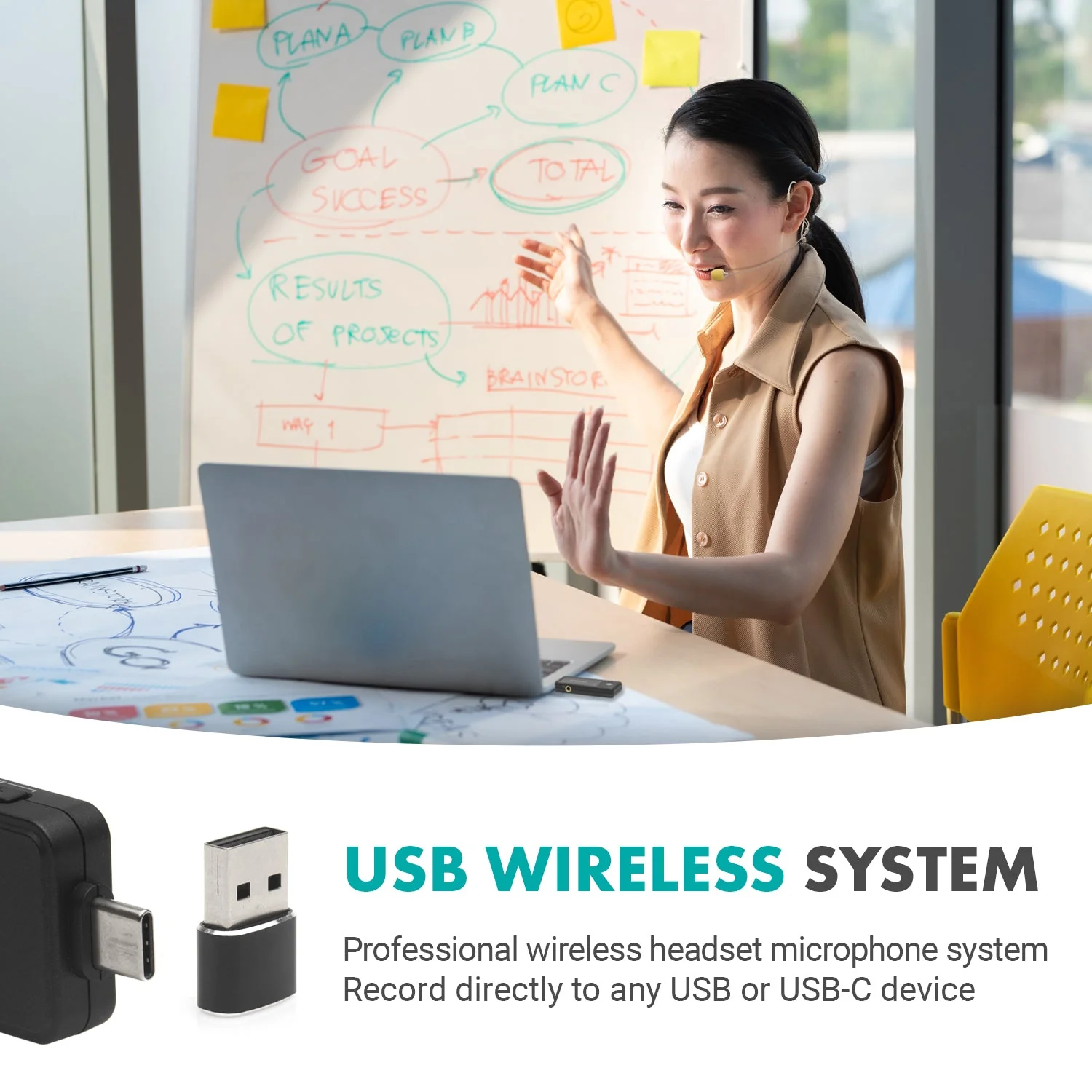 WMX-1-UH | Wireless USB and USB-C Lavalier Microphone | Movo - Image 2