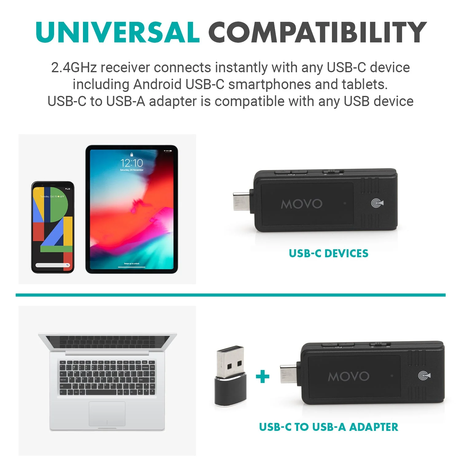 WMX-1-UL | Wireless USB and USB-C Lavalier Microphone | Movo - Image 4
