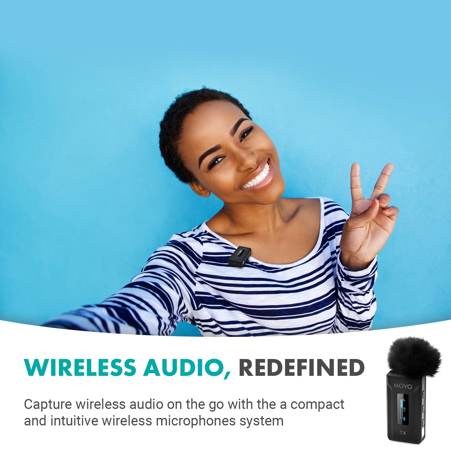 WMX-2 | Wireless Lavalier Microphone System | Movo - Image 2