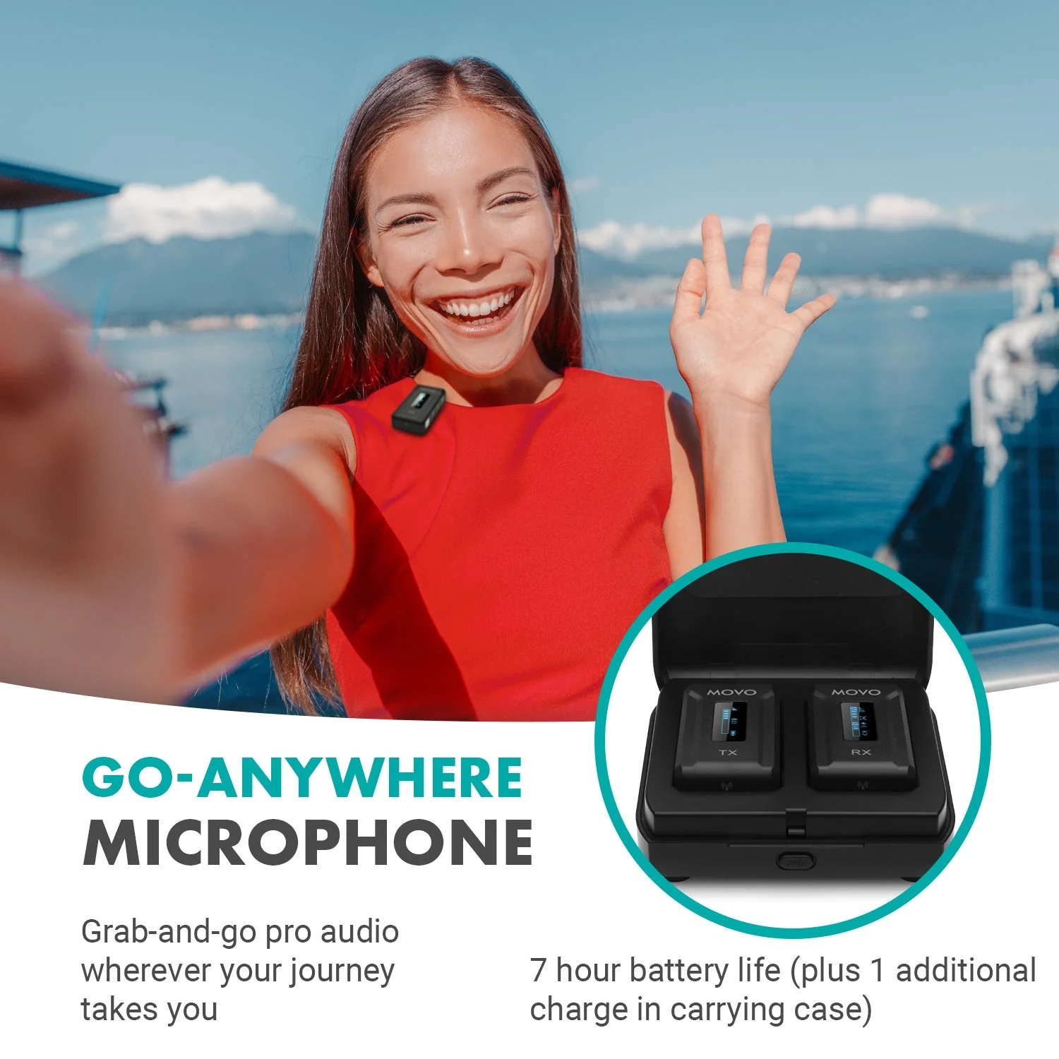 WMX-2 | Wireless Lavalier Microphone System | Movo - Image 4