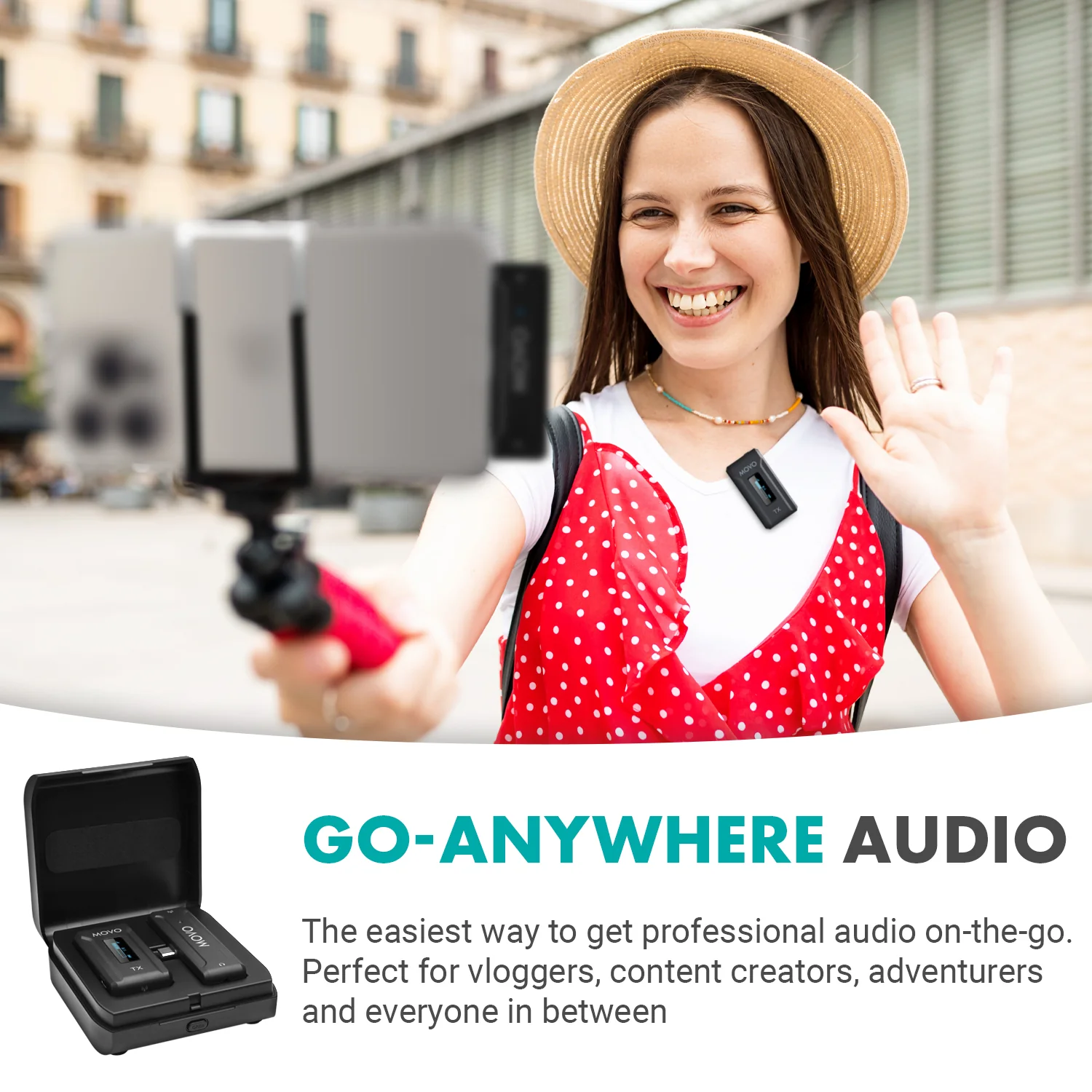 WMX-2-C-IP | Wireless Lavalier Microphone for iPhone 15 | Movo - Image 3