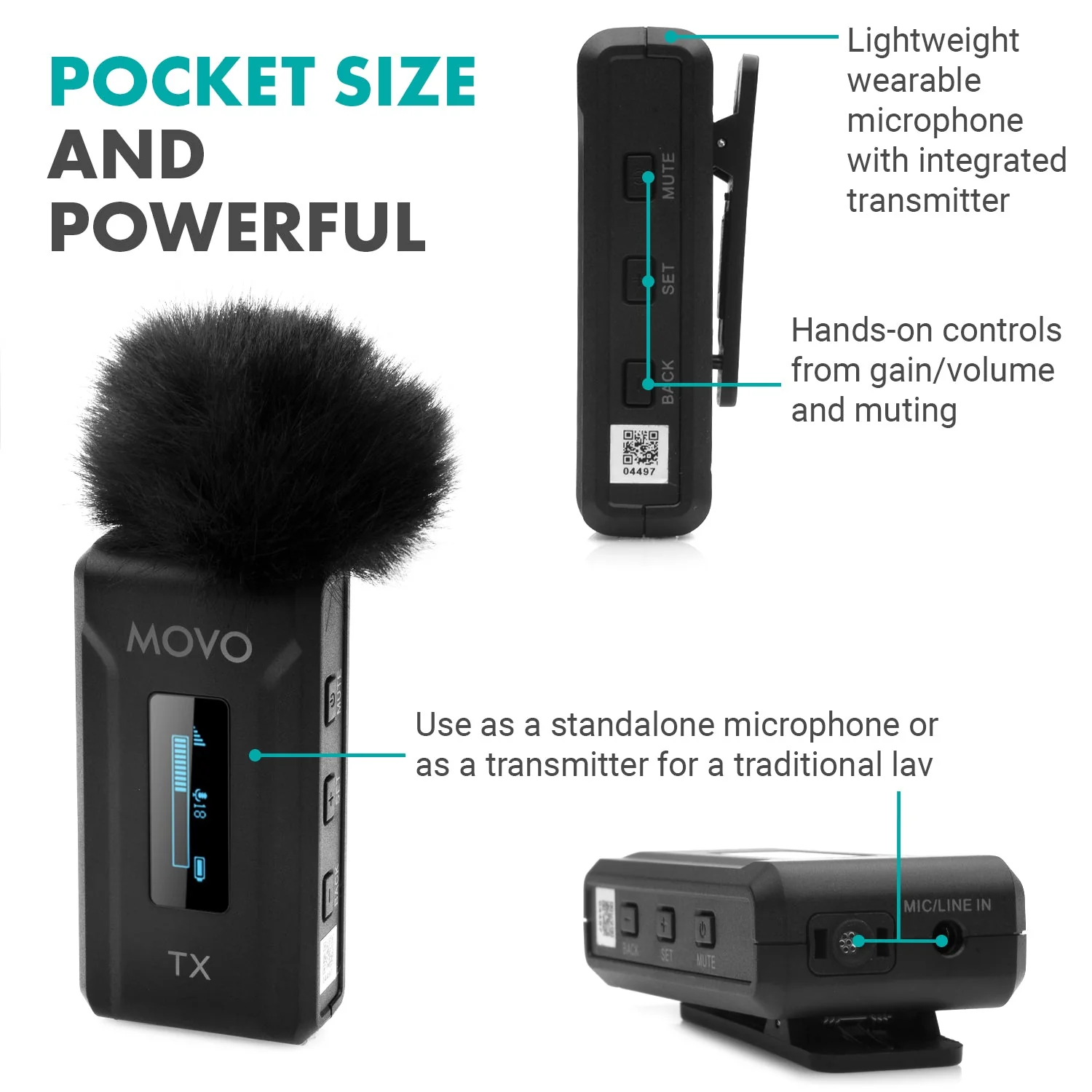 WMX-2-DUO | Dual Wireless Lav Mic System | Movo - Image 4