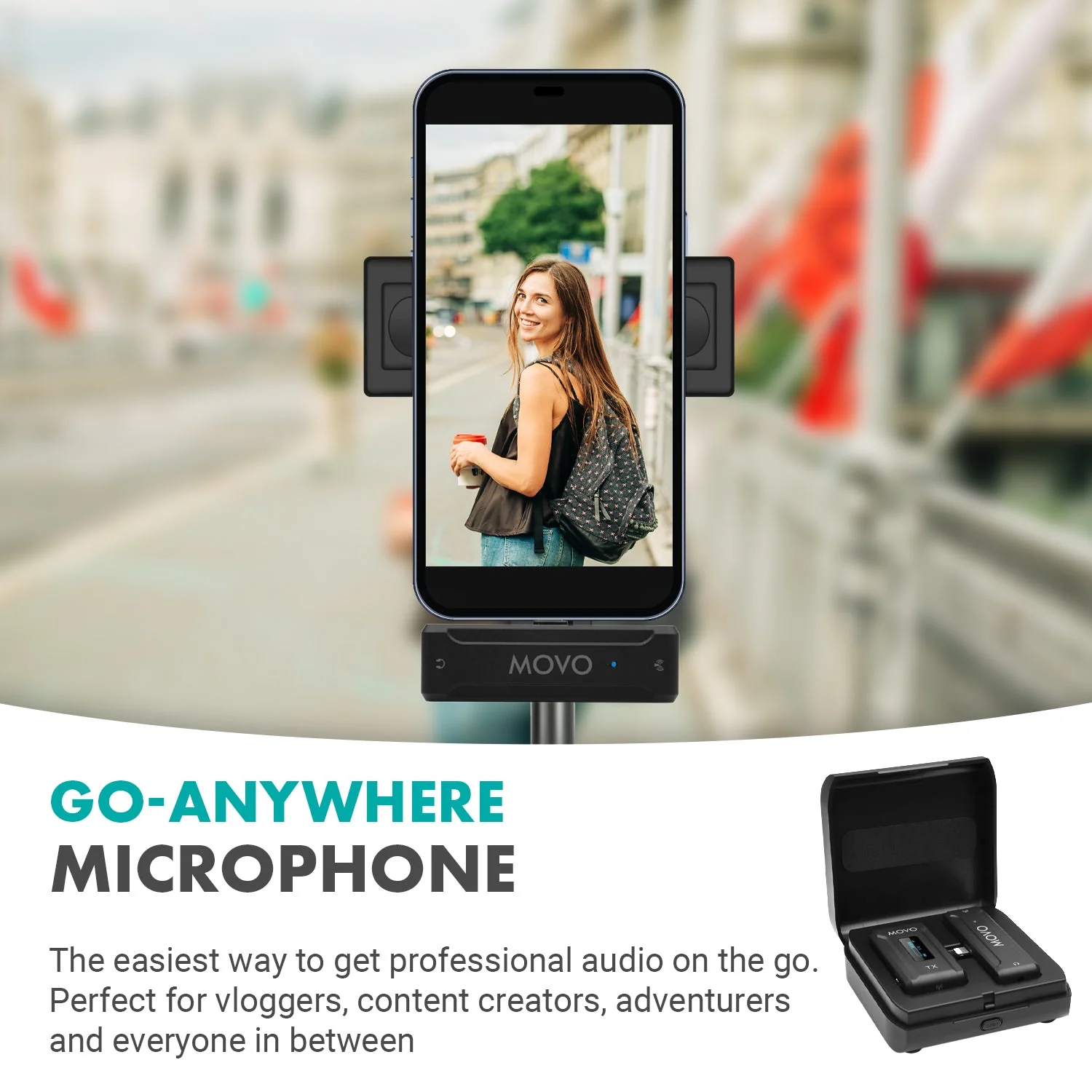 WMX-2-L | Wireless Lavalier Microphone for iPhone | Movo - Image 3