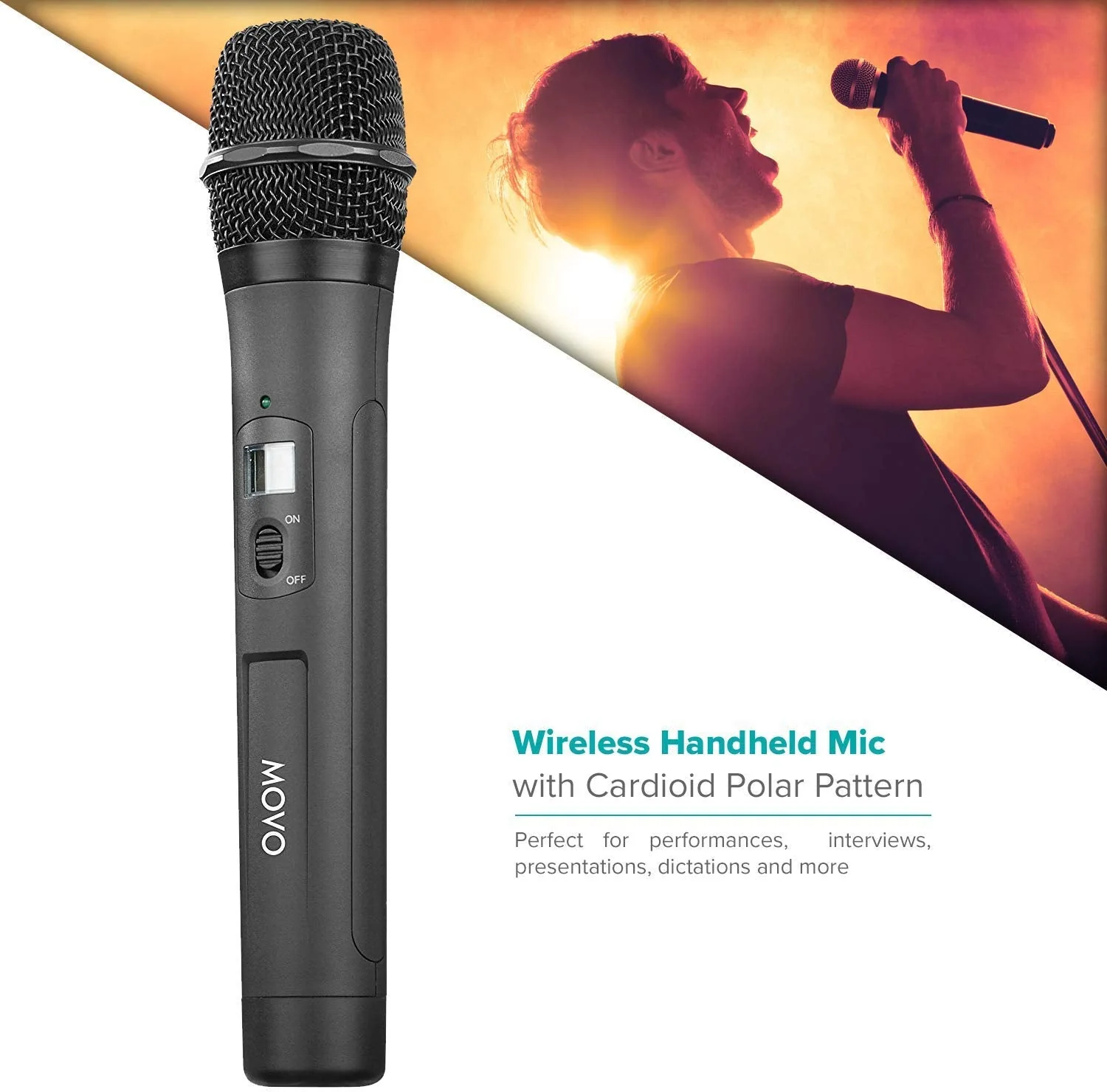 WMX-20-TH | Wireless Mic with Built-in Transmitter | Movo - Image 4