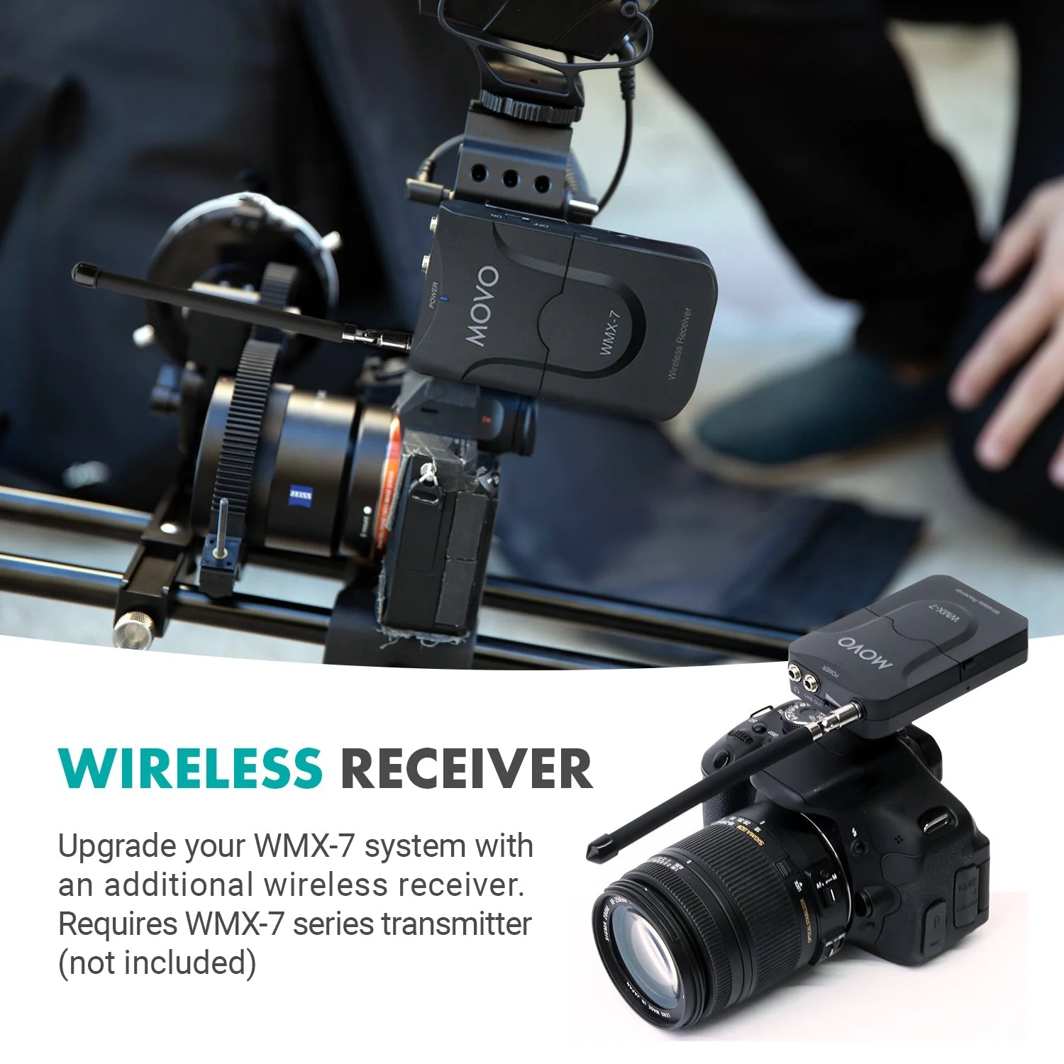 WMX-7-RX | VHF Wireless Receiver for WMX-7 Microphone System | Movo - Image 2