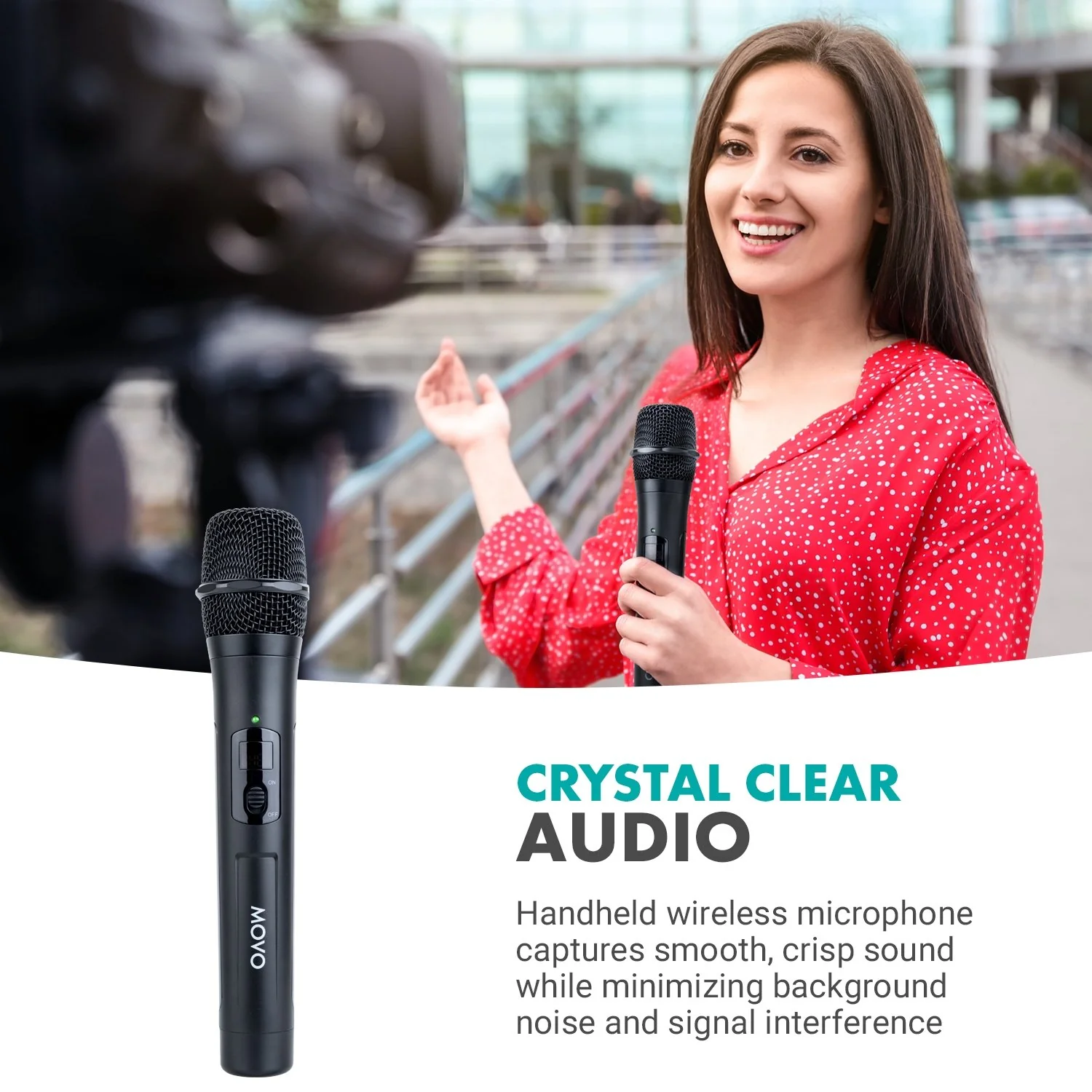 WMX-7-TH | Portable VHF Wireless Handheld Microphone | Movo - Image 2
