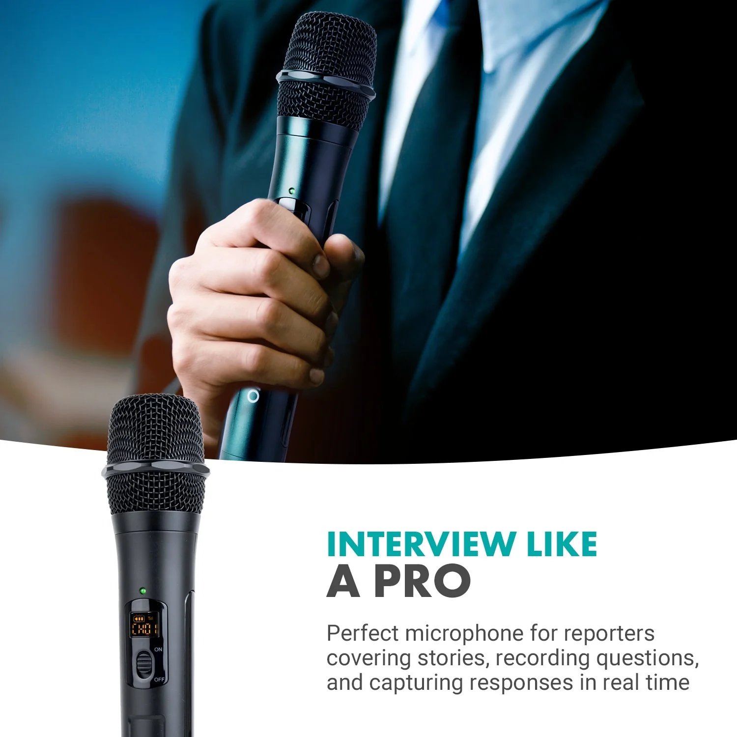 WMX-7-TH | Portable VHF Wireless Handheld Microphone | Movo - Image 4