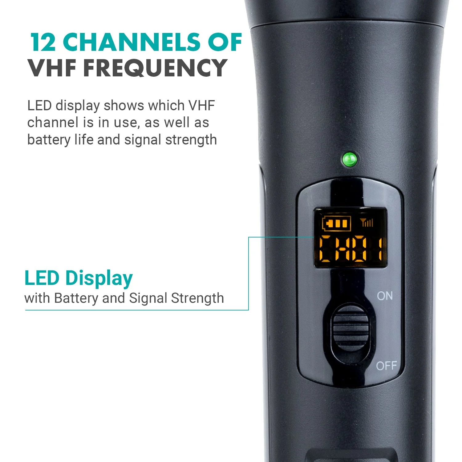 WMX-7-TH+RX | VHF Handheld Wireless Microphone System | Movo - Image 6