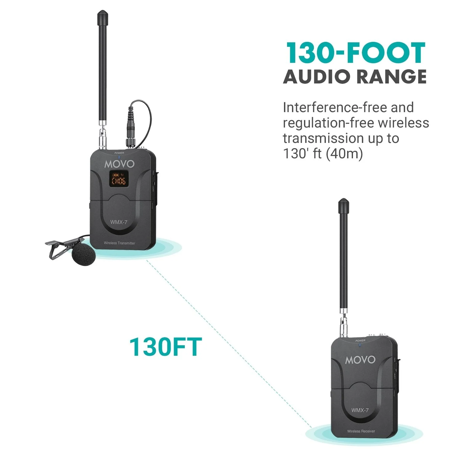 WMX-7 | VHF 12-Channel Wireless Microphone System | Movo - Image 4