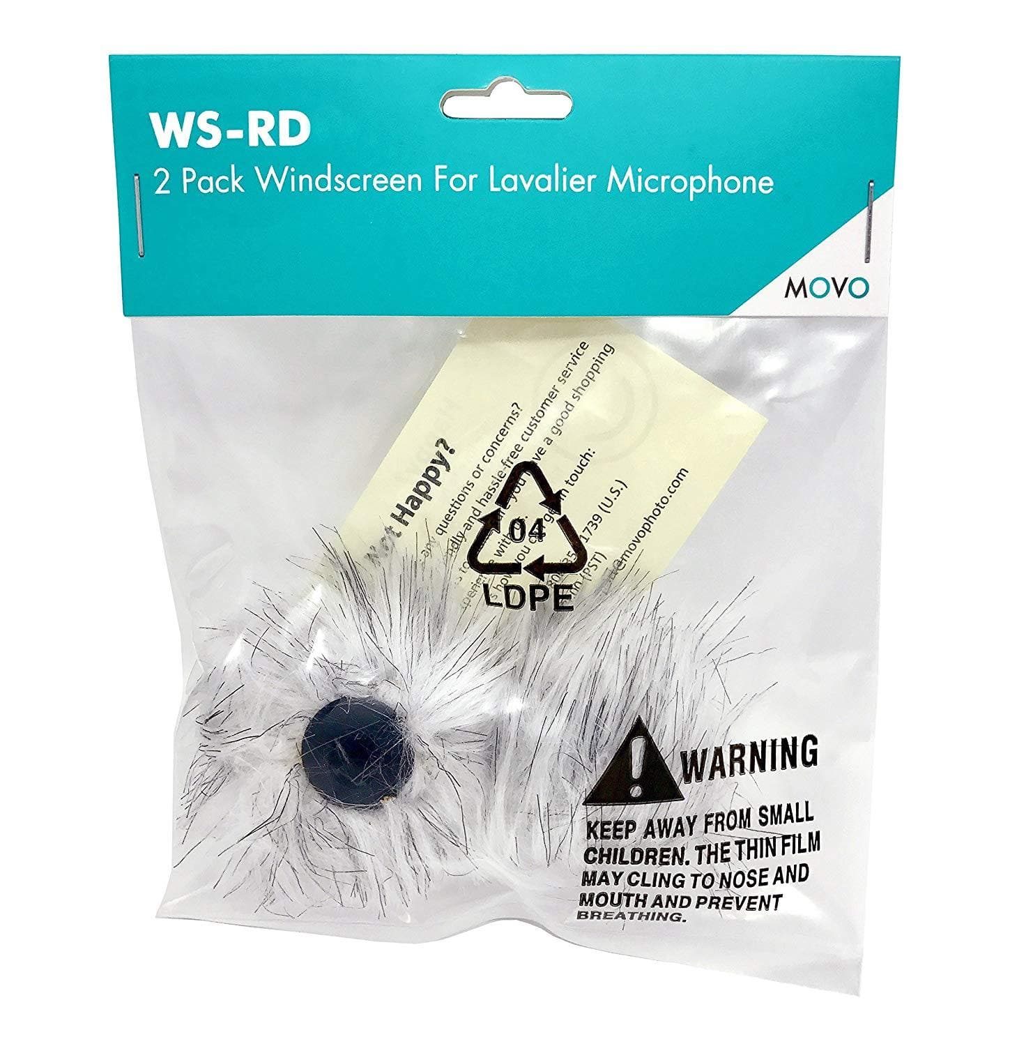WS-RD | 2x Furry Lav Mic Wind Muffs | 8mm, 10mm, 12mm | Movo - Image 4