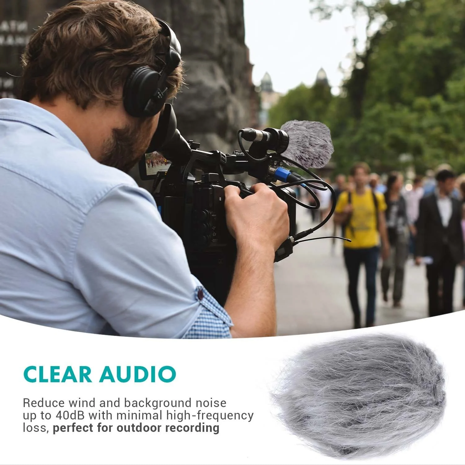 WS1 | Foam Windscreen for Shotgun Mics | Movo - Image 2