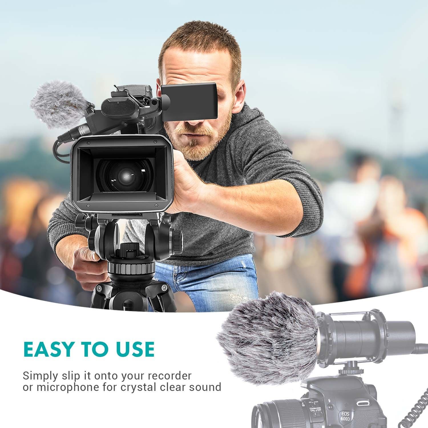 WS1 | Foam Windscreen for Shotgun Mics | Movo - Image 4