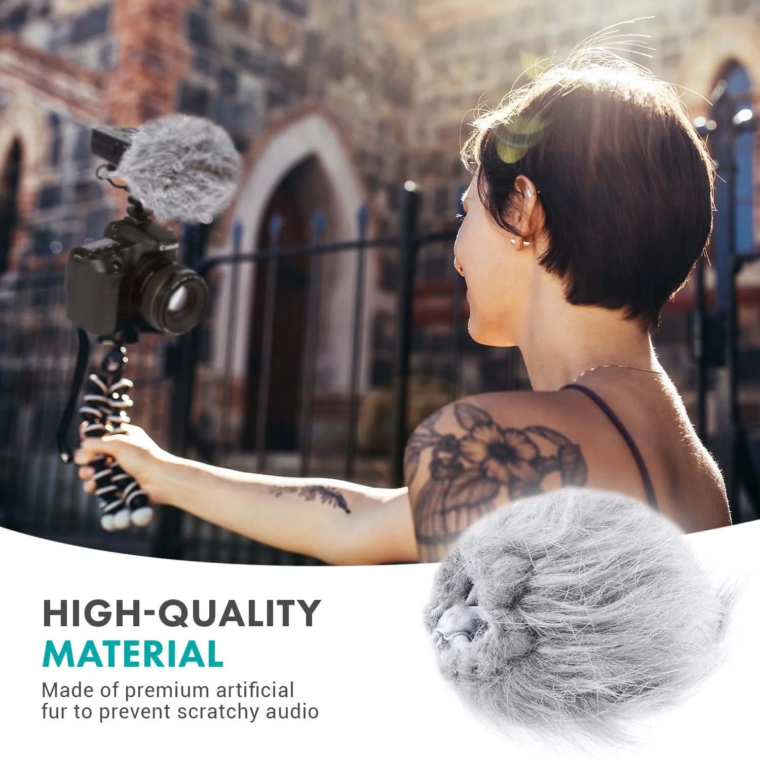 WS1 | Foam Windscreen for Shotgun Mics | Movo - Image 6
