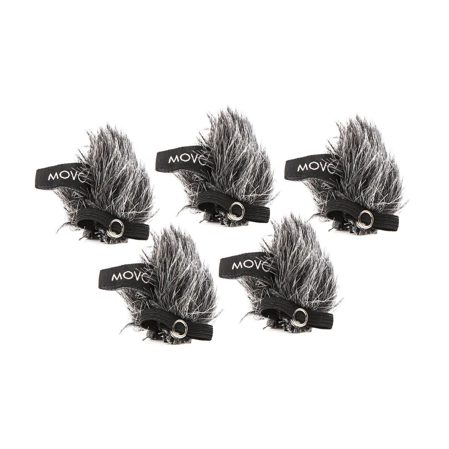 WS10n | 5x Universal Furry Outdoor Lav Mic Windscreen Muffs | Movo - Image 6