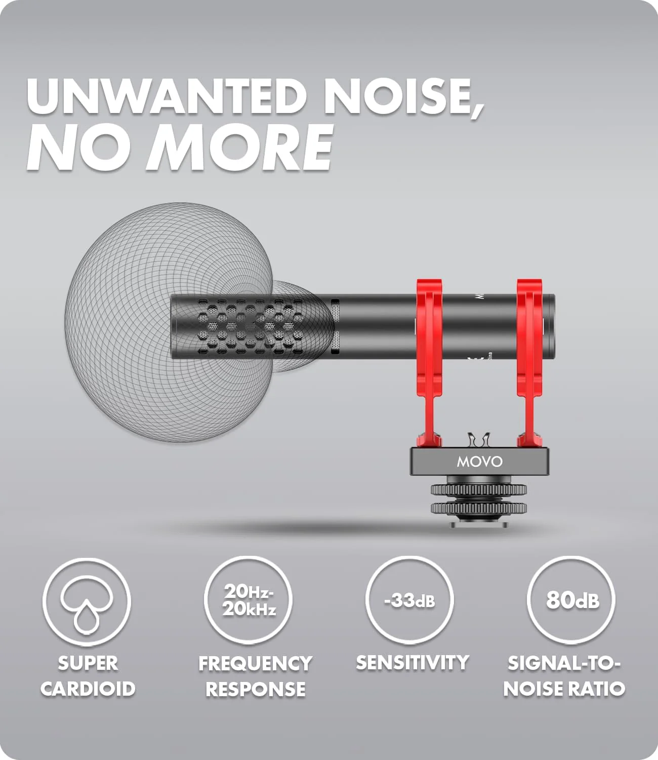 X1-Mini | Mini Supercardoid Video Microphone | Movo - Image 4