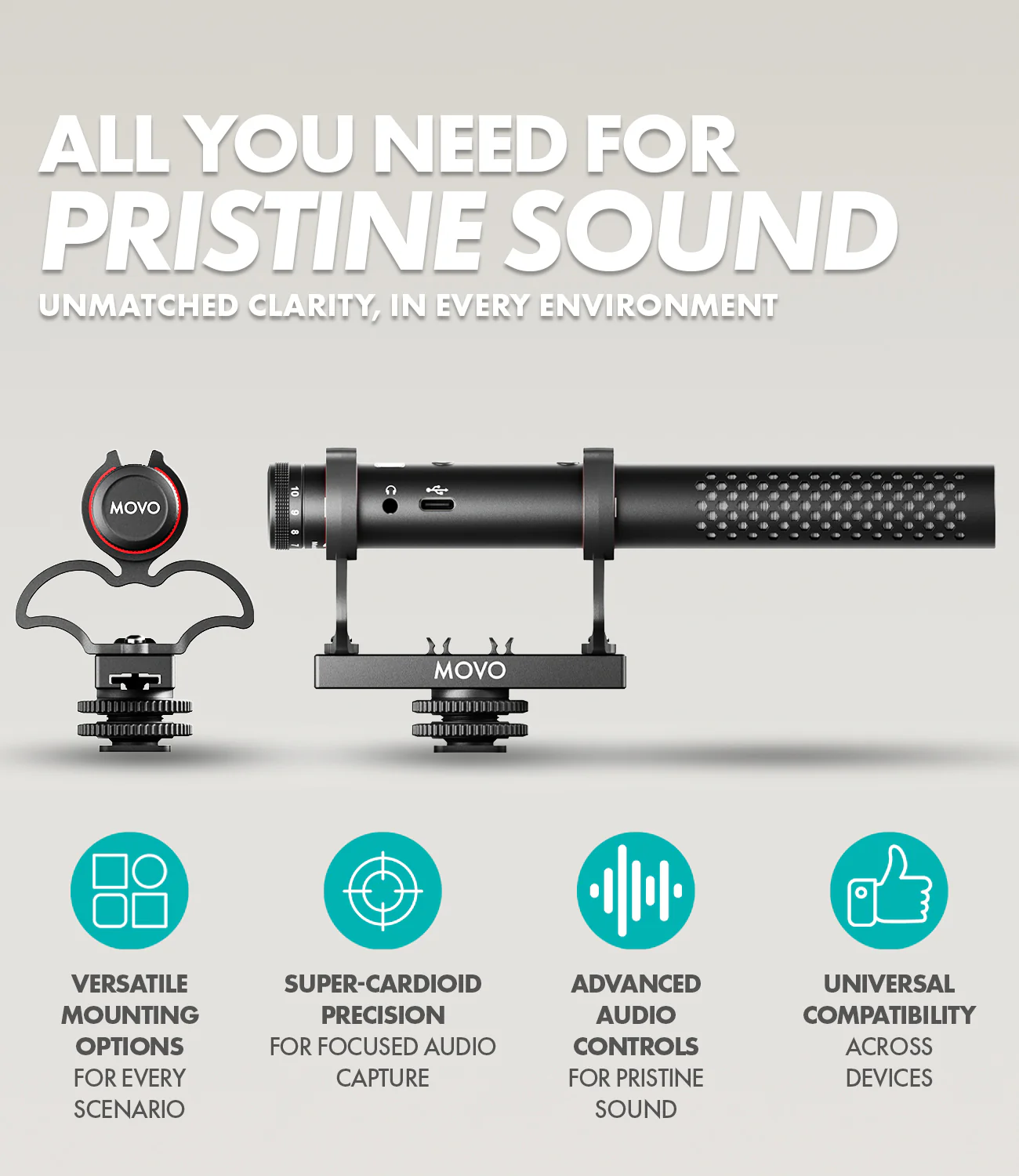 X1 | Supercardoid Video Microphone | Movo - Image 2